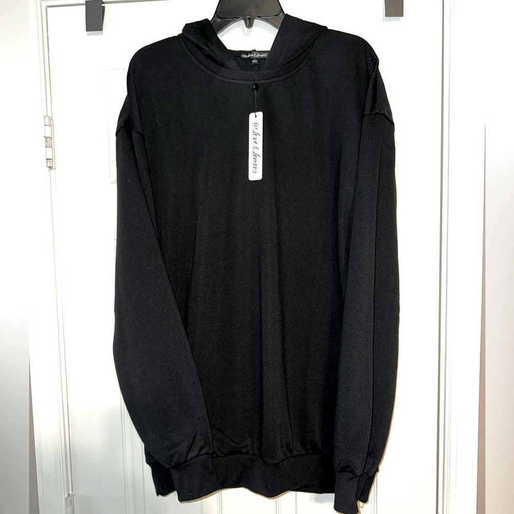 For Love & Lemons Black hoodie BNWT